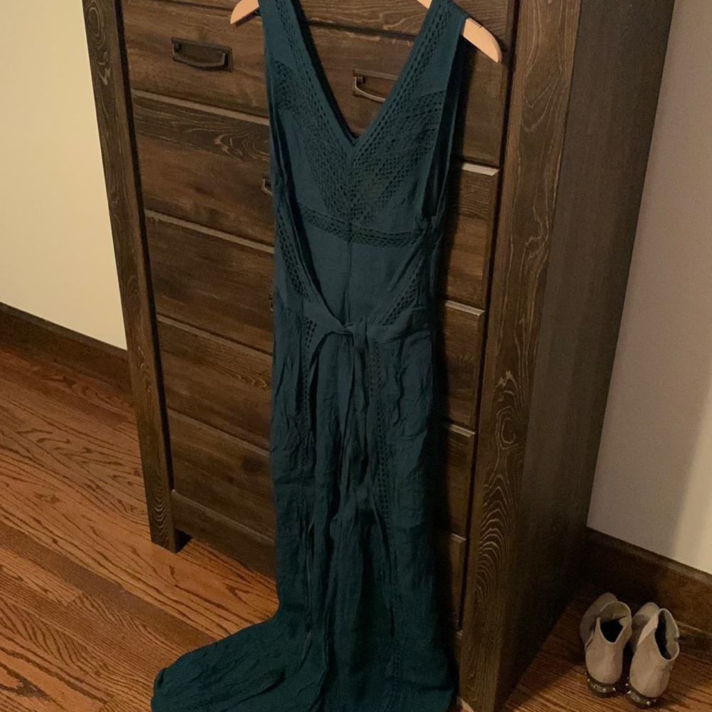 Emerald green wide legged jumpsuit